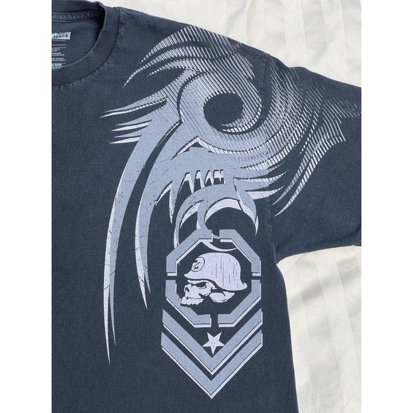 Metal Mulisha Skull Tribal Grunge Tee - Picture 3 of 5